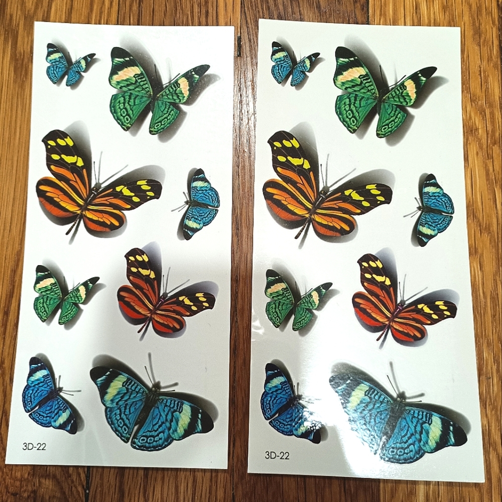 Temporary Tattoos Realistic 3D Butterfly
